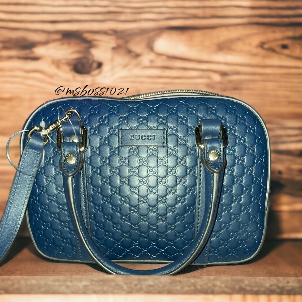 Gucci Microguccissima Crossbody in Navy BRAND NEW 100% AUTHENTIC